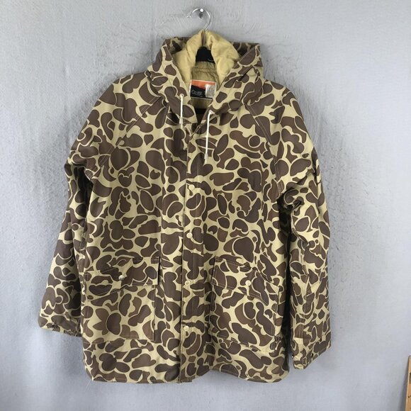 Ozark Trail Jacket Mens Medium Hooded Rain Parka Shell Camo Frogskin Vintage St - Picture 1 of 16
